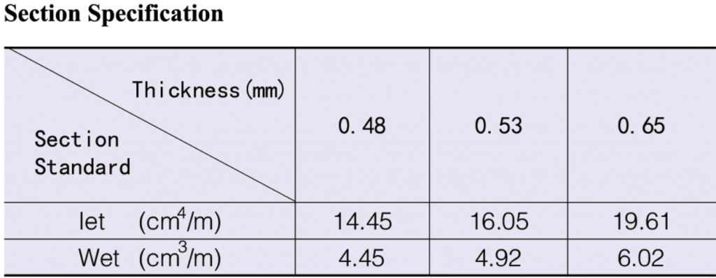 SL-700 Section Specification