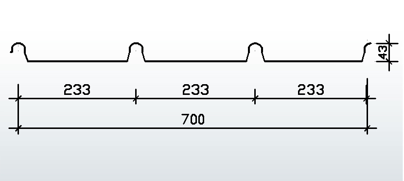 Slock 700 roofing panel